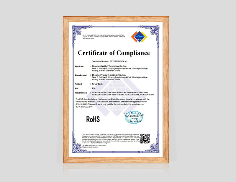 ROHS Certificate